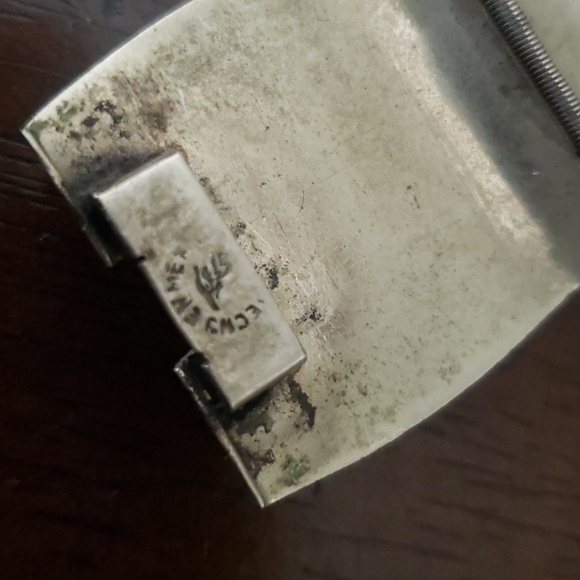 vintage Sterling Silver Stone Bracelet - Picture 11 of 16